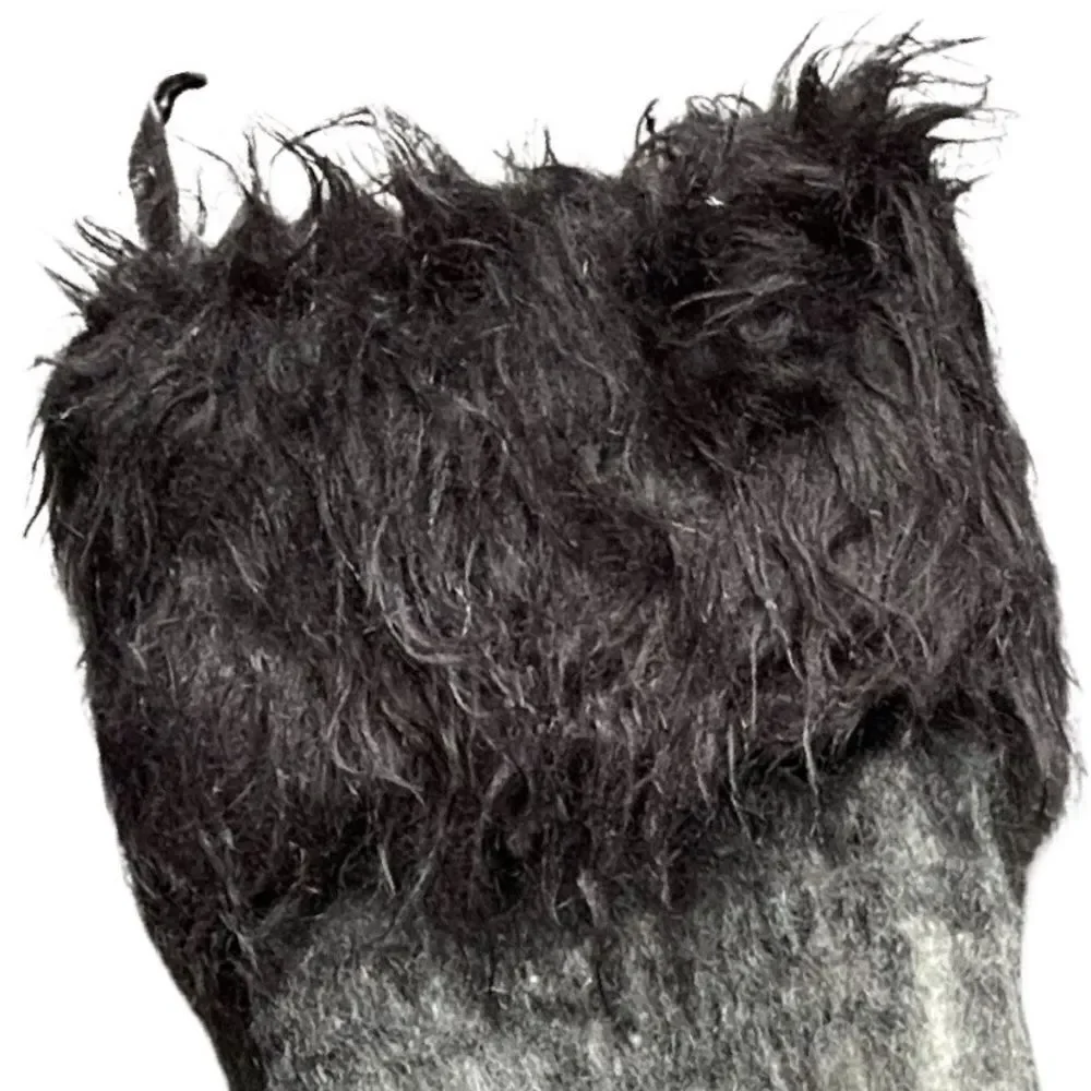 The Farmhouse Rachel Ashwell Smokey Grey Mohair Christmas Stocking 20” NWT